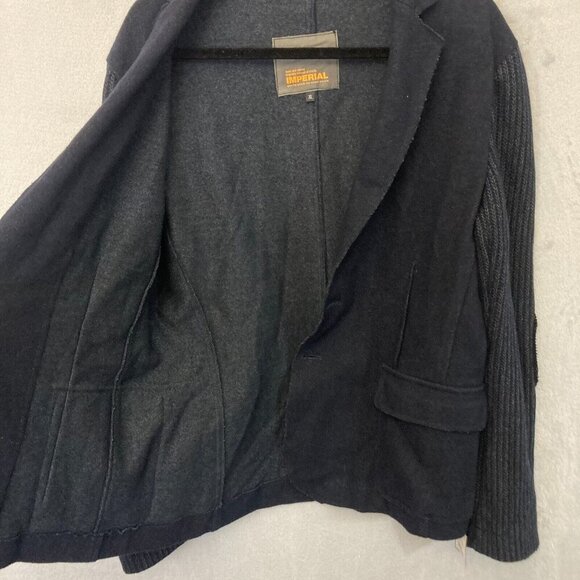 Imperial Italy Mens Knit Unconstructed Blazer Jacket XL Streetwear Preppy Blue - Picture 15 of 15